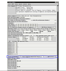 Screenshot of Trados Studio showing a CITI style file configuration window with various fields and options. The 'levelin' field is highlighted but appears to be missing or not found.
