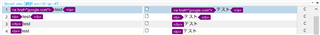 Trados Studio interface displaying extracted tags in a bilingual Excel file with purple highlight.