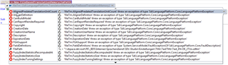 Screenshot of Trados Studio error message showing multiple lines of 'An unhandled exception of type Sdl.LanguagePlatform.Core.LanguagePlatformException occurred in Sdl.LanguagePlatform.TranslationMemoryApi.dll'.