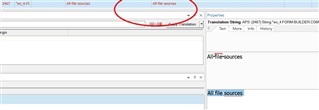 Screenshot of Passolo Ideas translation window with the bottom line circled, indicating the current string being translated.