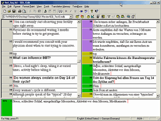 Screenshot of Trados Studio interface with white background for text segments and a visible red underline for typos, as preferred by the user.